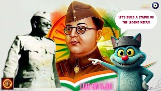 Play Minecraft Live !! Let's build a statue of the legend Netaji subhash chandra bose (Jay Sree ram)