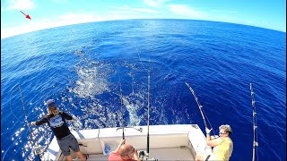 CLEAR WATER Tuna Fishing in Hawaii!! Deep Sea Fishing Oahu