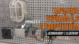 Zapojenie vypínača č.6 s podsvietením