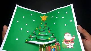 DIY - Tarjeta Navideña POP UP (Muy Fácil) - Arbolito Navideño