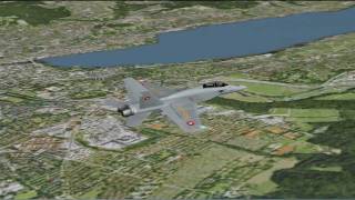 F/A-18 Hornet * LSZH Zurich - Zürichsee - LSMF Mollis -- X-PLANE