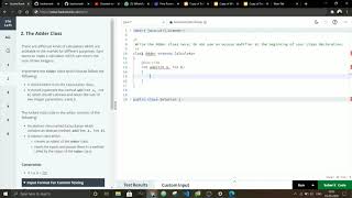 Hackerrank Java(basic) Skills Certification Solutions Adder Class in JAVA