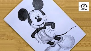 Easy Mickey Mouse cartoon drawing || Disney mickey Mouse club house drawing