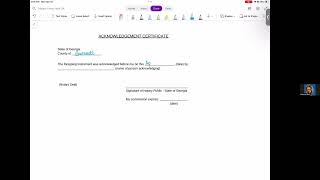 Completing A Notary Acknowledgement (Level 1)