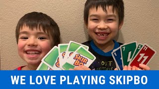 How to play Skip Bo card game with kids - game rules and actual competitive game play!