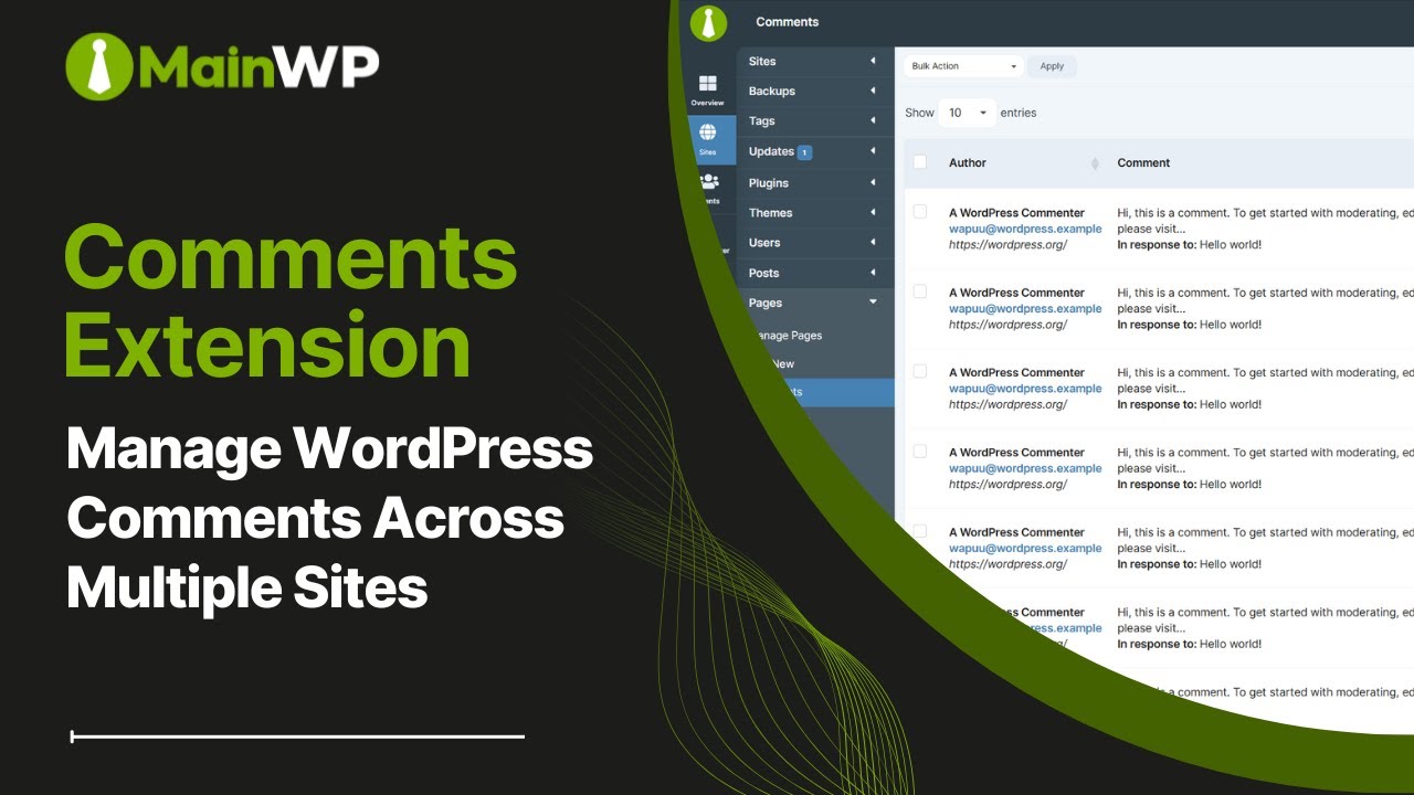 Comments Extension Manage Wordpress Comments Across Multiple Sites