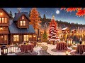 Rhythmic Winter Jazz Melodies ☕ Cozy Outdoor Coffee Shop Ambiance with Smooth Instrumental Jazz