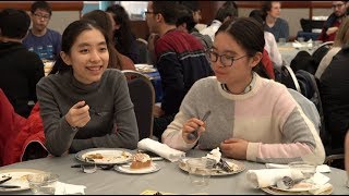 International students at Rice have a traditional Thanksgiving meal