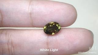 Alexandrite Colour Change, Green Brown Stone, 2.54CT Oval Flower Cut, Rare Gemstone, K016