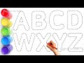 Alphabet, ABC song, ABCD, A to Z, Kids rhymes, collection for writing along dotted lines for toddler