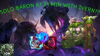 CRUSH BARON SOLO WITH FULL AP IVERN at 21 Minutes - Road To Diamond #18 - EUW - S14