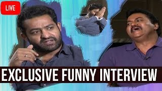 Jr NTR Funny Interview With Sunil LIVE | Aravinda Sametha | Pooja Hegde | Trivikram | V TV News