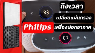 เปลี่ยนแผ่นกรองเครื่องฟอกอากาศ Philips ขึ้นเตือน A3,C7   ปี 2024