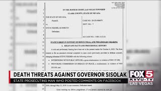 Man charged with making death threats against Governor Steve Sisolak