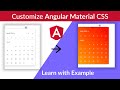 angular material datepicker custom style | Angular Material