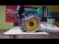 DCC500 Makita 18V Cutter Testing Cut Tile