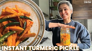 Instant TURMERIC AND CHILLI PICKLE | Super healthy HALDI PICKLE!