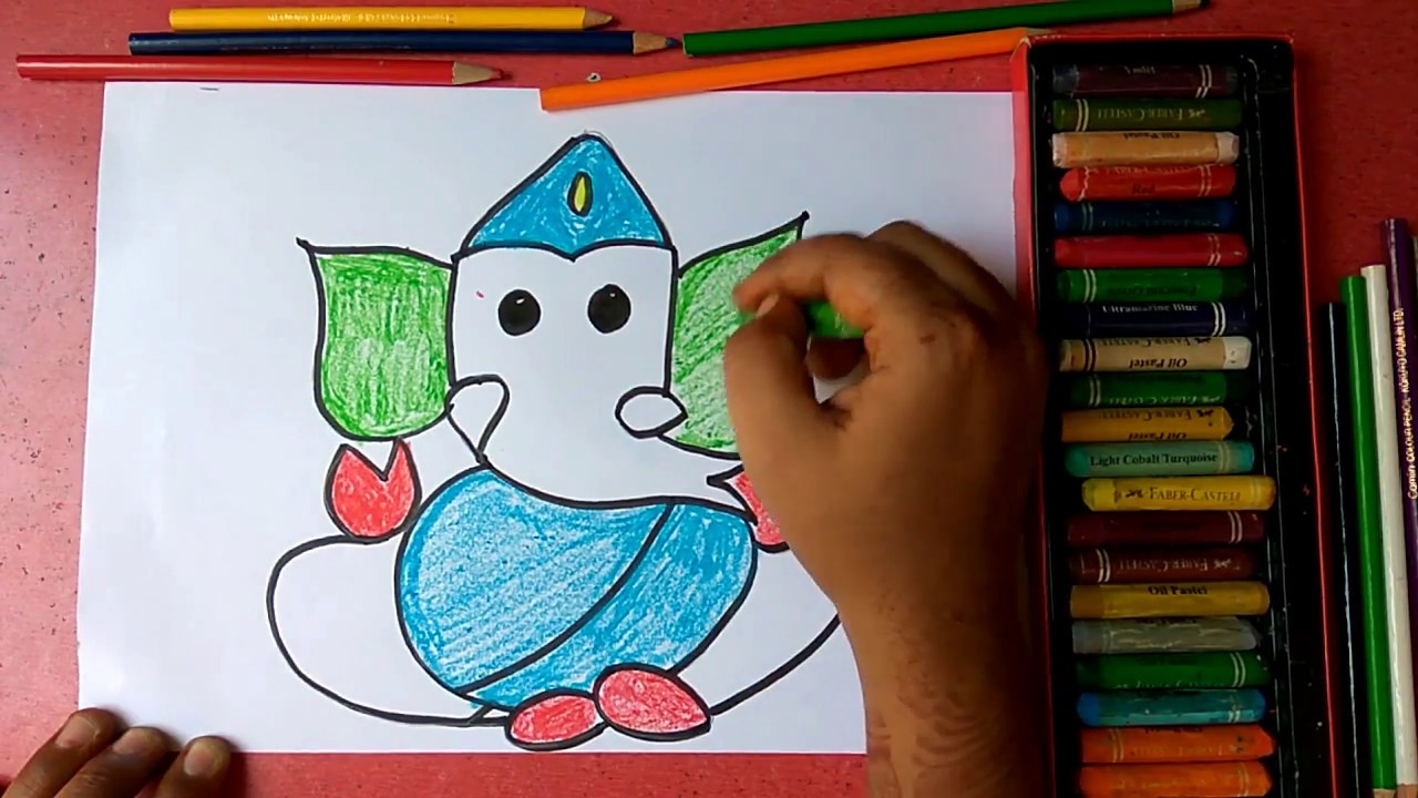 How To Draw Lord Ganesha Step By Step Very Easily For Kids - YouTube