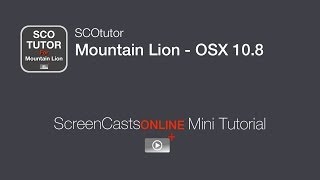 SCOtutor for Mountain Lion - OSX 10.8