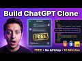 Build a ChatGPT Clone in 10 Minutes - FREE AI Chatbot (No API Key Needed!)