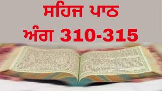 ਸਹਿਜ ਪਾਠ ਅੰਗ 310-315 | Sahaj Path ang 310-315