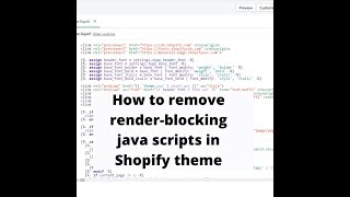 How to remove render blocking java scripts in Shopify theme