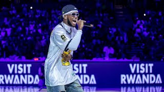 Chris Eazy performs BANA & JUGUMILA in BK Arena  during the BAL Playoffs