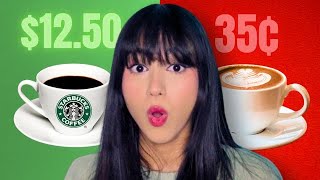 EASY SPANISH: Colombian Girl Takes Expensive Taste Test - Beginner Spanish