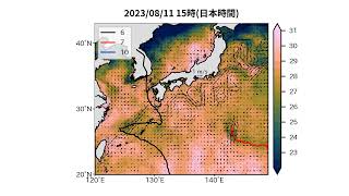 2023年台風6号・7号・10号による海面水温変化