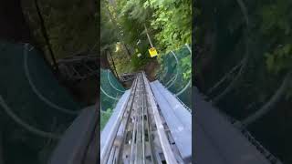 Would you ride this Moonshine Mountain Coaster solo? #rollercoaster #coaster #gatlinburgtennessee