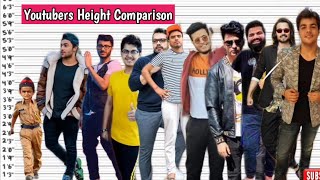 Youtubers height Comparison | carryminati,triggered insaan,mythpat @algrow