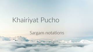 Flute notes for Khairiyat Pucho
