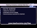 JavaScript Training Tutorial Uses for JavaScript