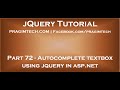 Autocomplete textbox using jquery in asp net