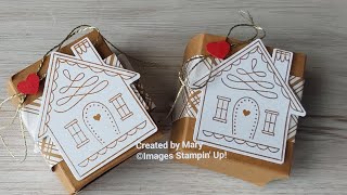 7 weeks of Christmas : Week 3 Small gift box featuring Humble Home Bundle from Stampin' UP!