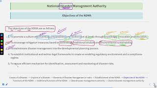 National Disaster Management Authority Part 15 #SATHEE_LAW #swayamprabha #clat