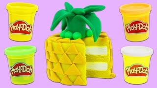 How to Make a Play Doh Pineapple Cake | Fun & Easy DIY Play Dough Art!
