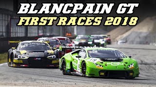 Blancpain GT first race weekend (Zolder 2018) - Pure GT3 sounds, crashes and downshifts