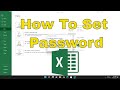 How to Set Password Protection For Excel Workbook [Tutorial]