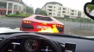 My Lamborghini lights my Ferrari on fire!