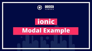 Ionic Modal Tutorial with Example - codesundar