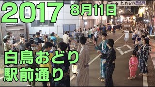 4K【岐阜県郡上市】白鳥おどり「駅前通り」2017年8月11日