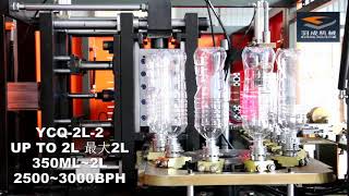 YCQ-2L-2 2 cavity 1L 2000bph pet pure mineral water bottle blowing machine