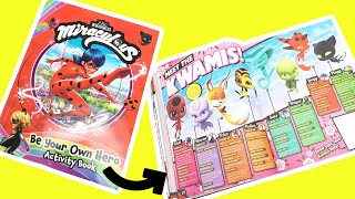 Miraculous Ladybug and Cat Noir Activity Book Pages "Be Your Own Hero" Coloring, Games, Puzzles