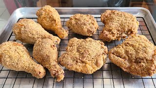Crispy Oven-Baked Fried Chicken | It's like Fried Chicken but baked | Healthier alternative.