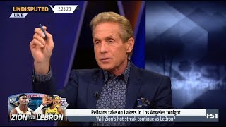 Undisputed | Skip Bayless "identify" Pelicans take on Lakers tonight - Zion vs LeBron - Who win?