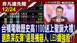 【台積電戰歷史高1100送上聖誕大禮! 選跌深反彈?還是機器人.LED續強股!? 美對中國成熟製程發動301調查 將有利台廠 】20241224 (王軍凱×黃靖哲) @ustvhotstock