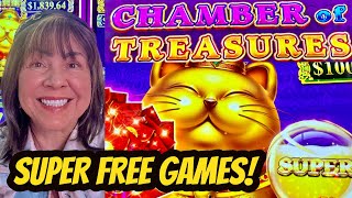 BIG WIN-SUPER FREE GAMES & FIRST LOOK CHAMBER OF TREASURES!