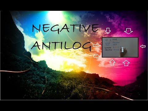 Negative Antilog Negative Antilog