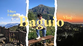 Baguio Vlog 2025 🍓| First travel vlog, 3D2N Tourist spots, Cafes, Parks, Flower Farm